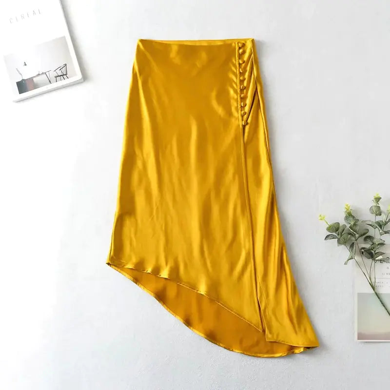 Chic High Waist Asymmetrical Skirt