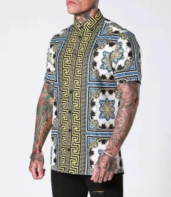 Men's Floral Summer Button-Up