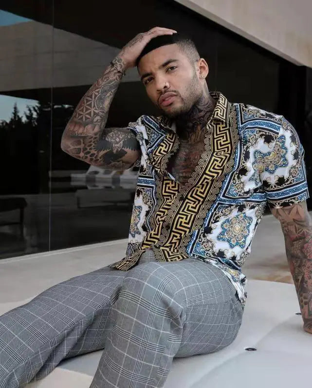 Men's Floral Summer Button-Up