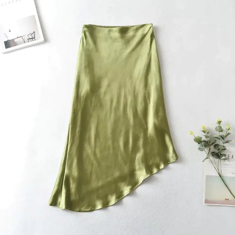 Chic High Waist Asymmetrical Skirt