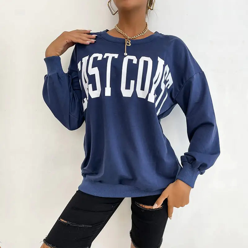 Chic Long Sleeve Letter Sweater