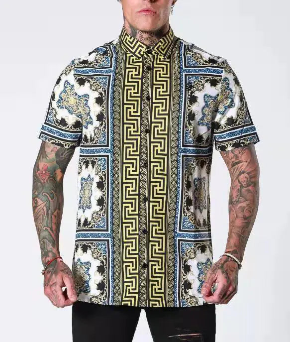 Men's Floral Summer Button-Up