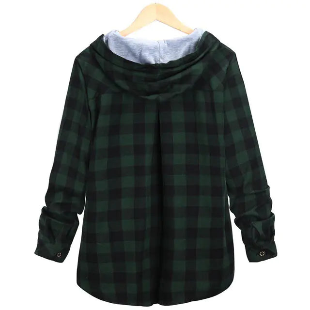 Chic Plaid Hoodie Jacket
