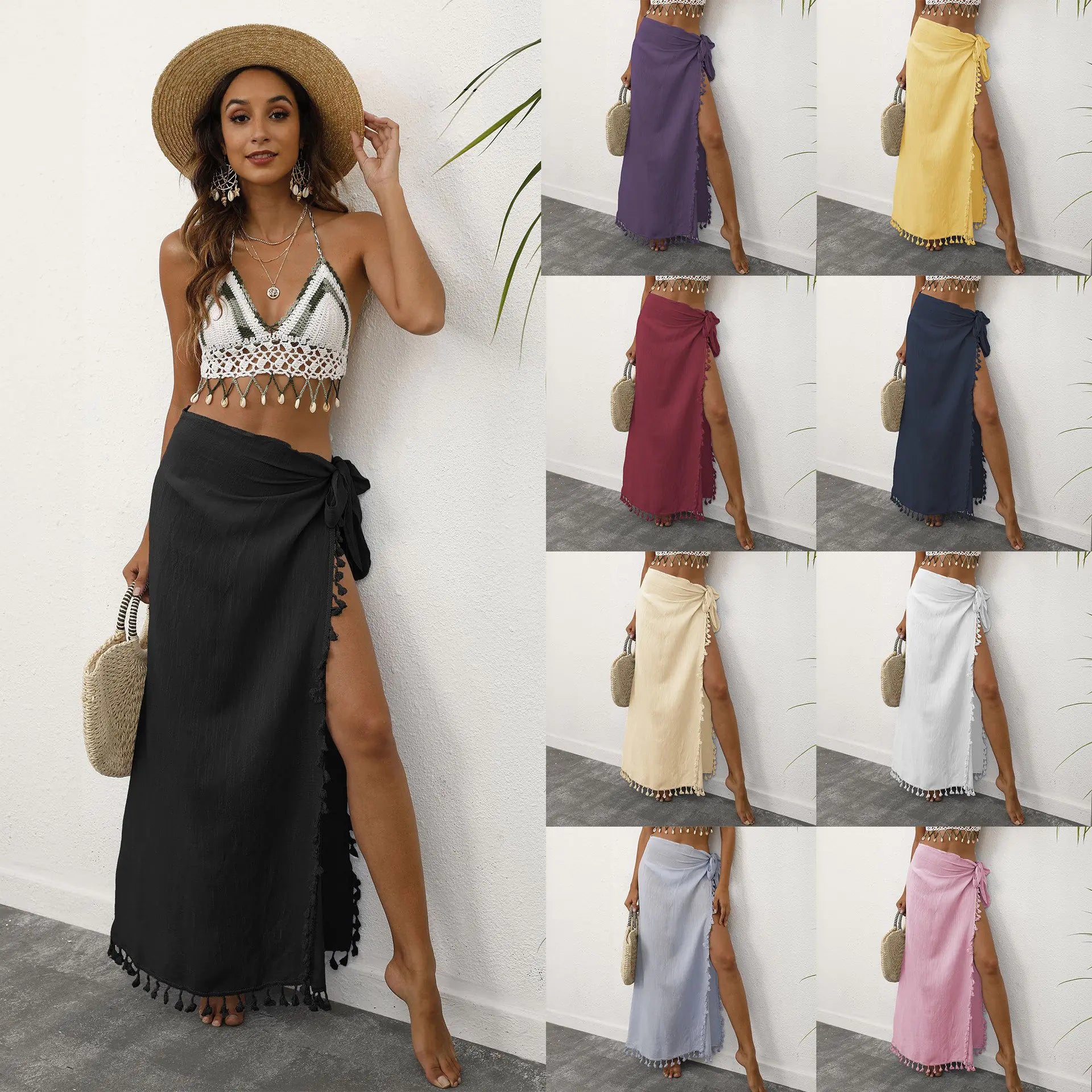 Chic Tassel Hem Beach Dress for Women
