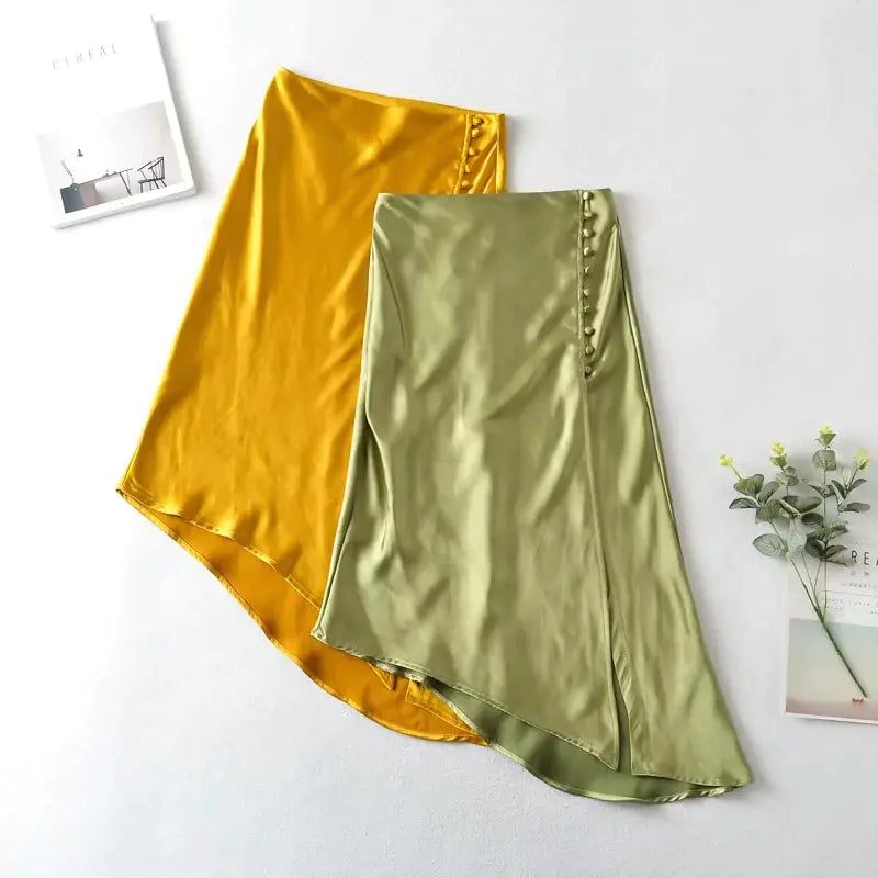 Chic High Waist Asymmetrical Skirt