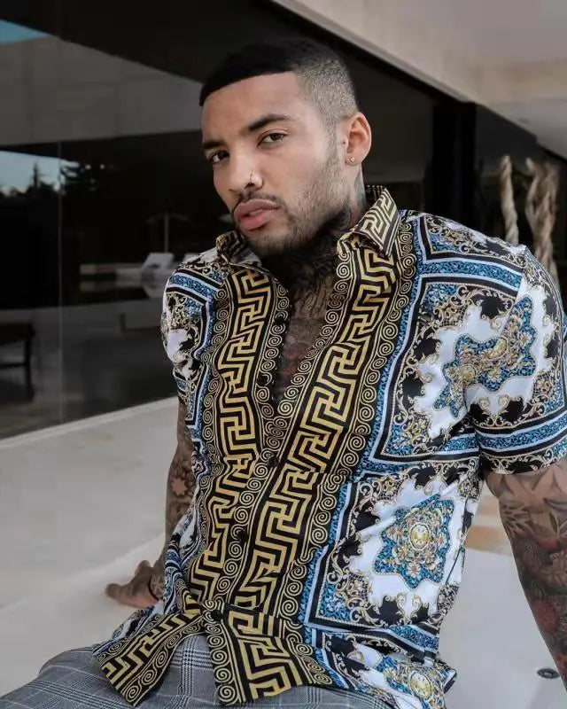 Men's Floral Summer Button-Up
